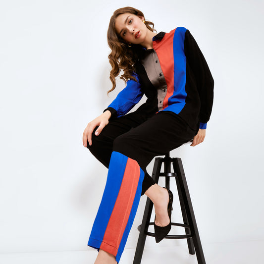 DASHA BLACK - BLUE LONGSET