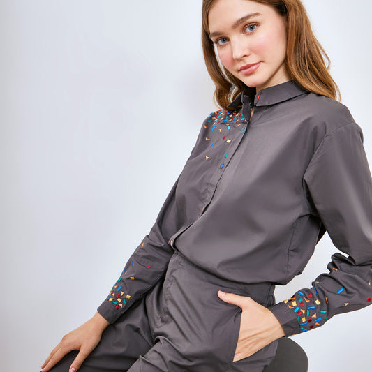 Mille Embro Matching set Grey