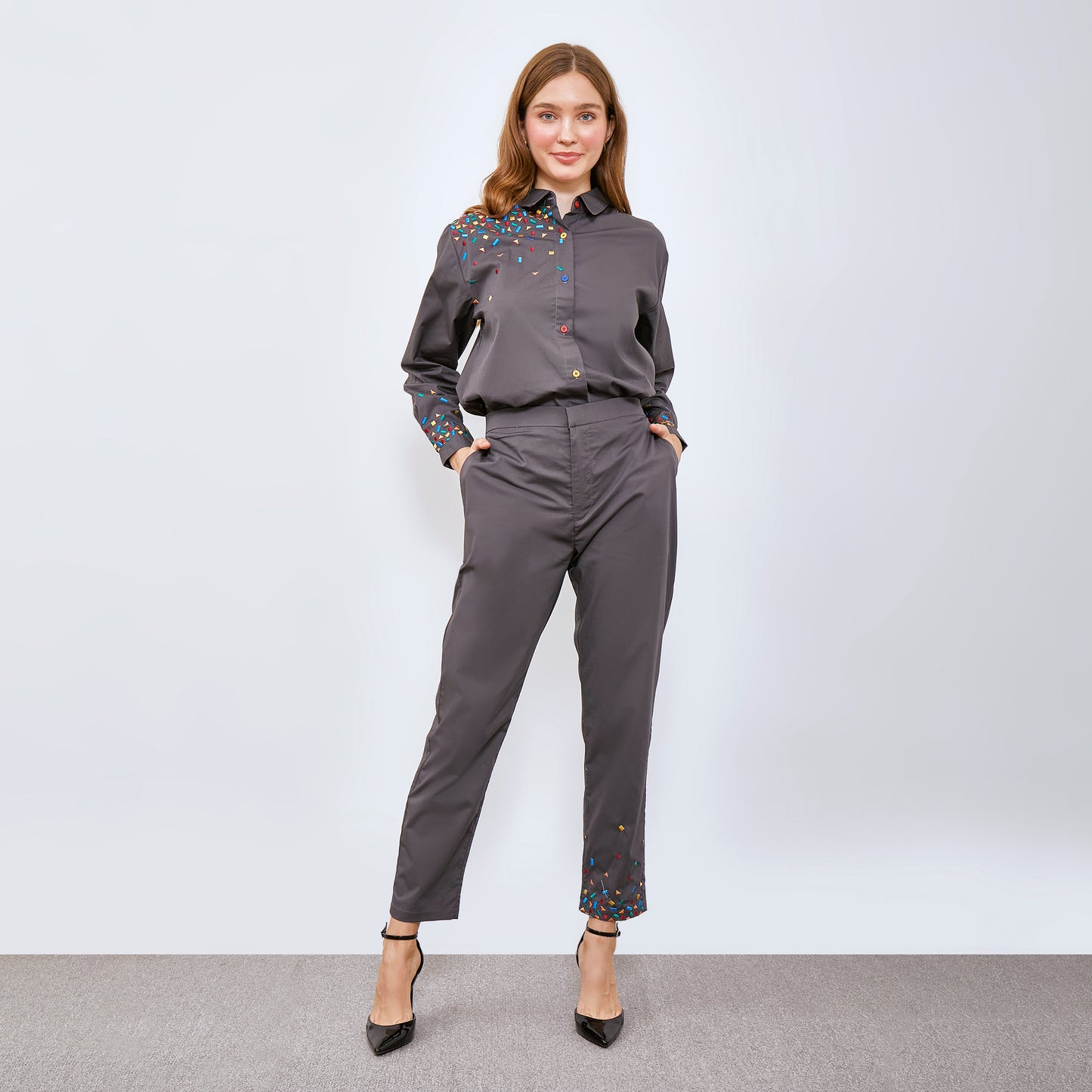 Mille Embro Matching set Grey