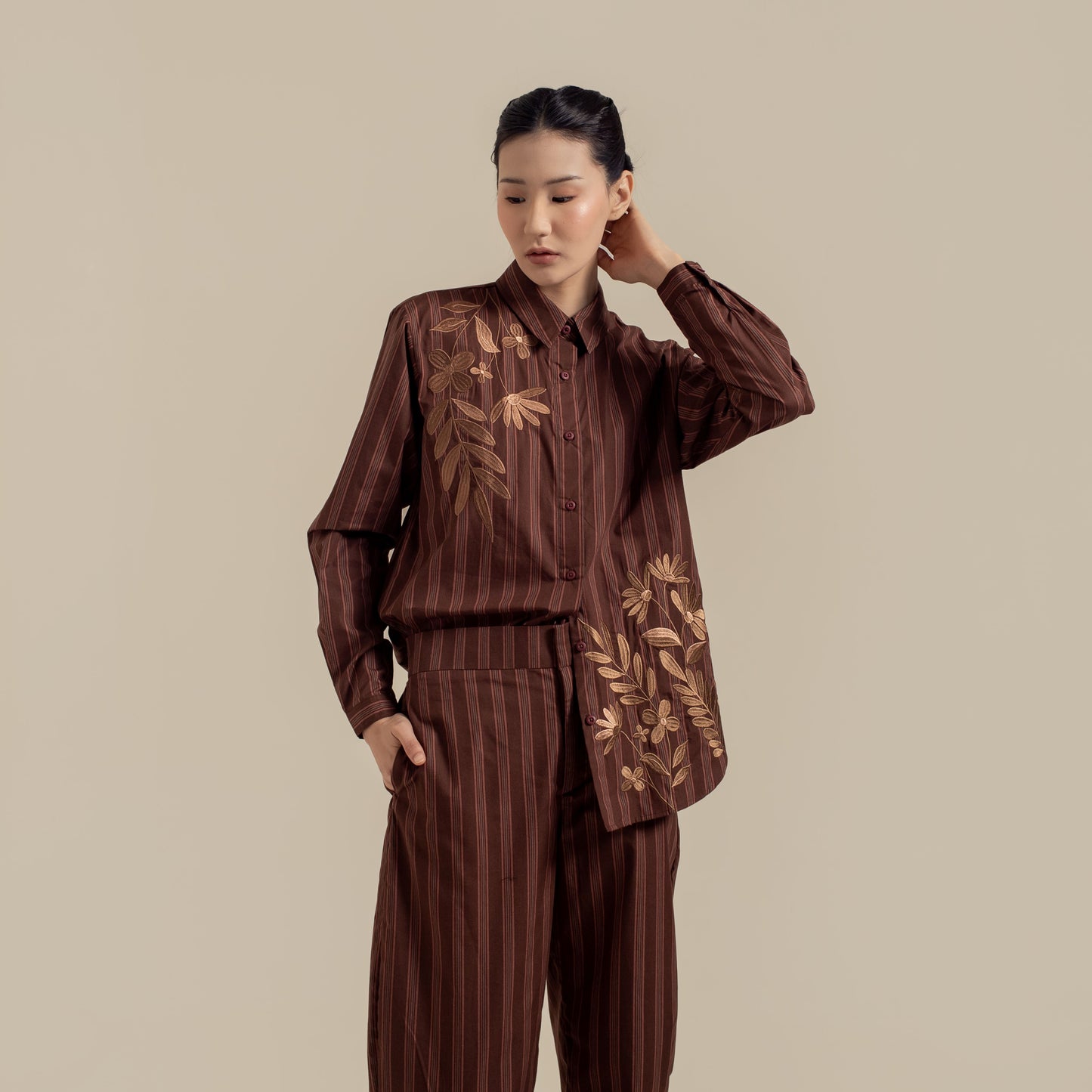 HANNIYA STRIPE BROWN