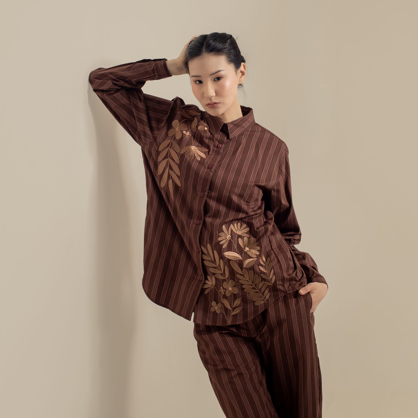 HANNIYA STRIPE BROWN