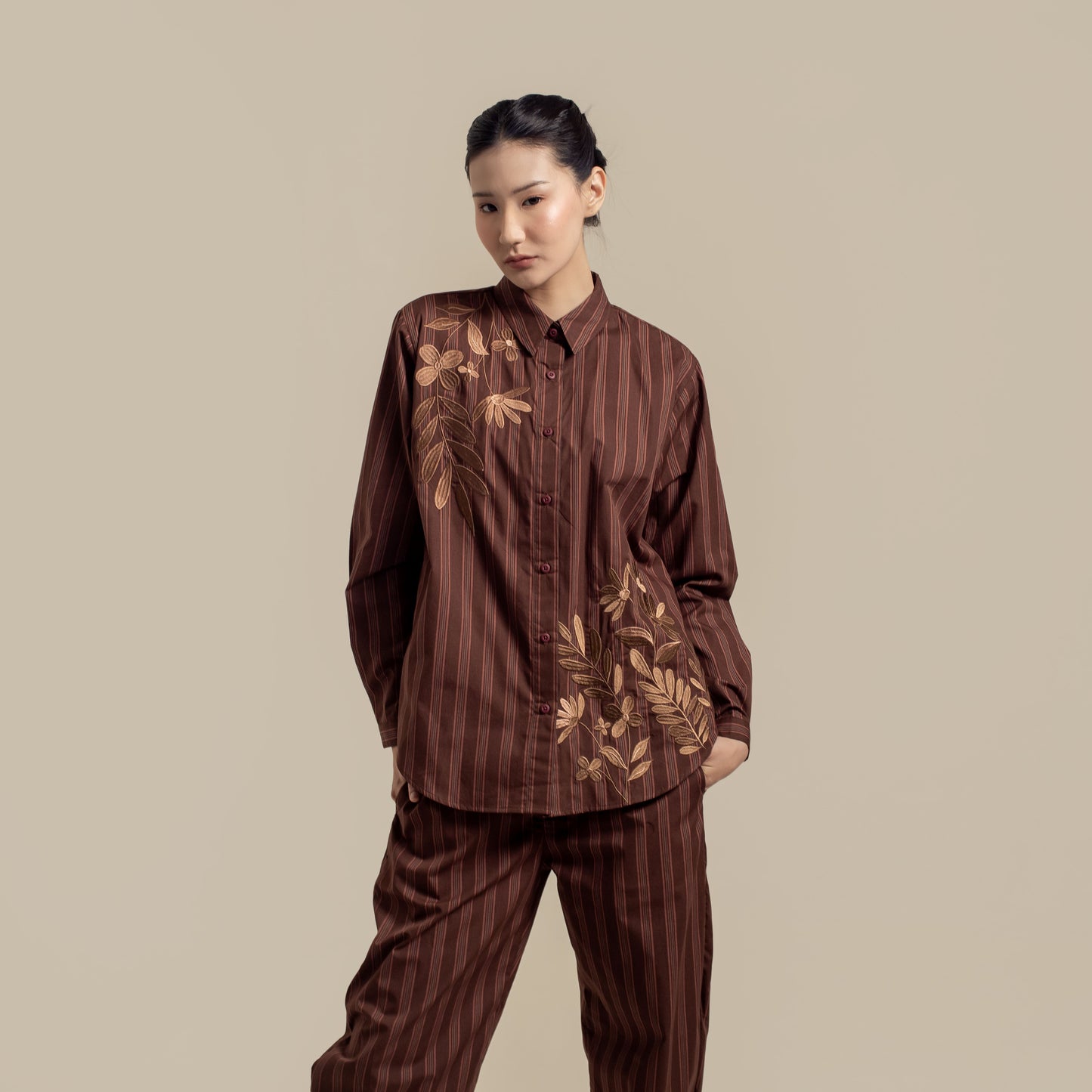 HANNIYA STRIPE BROWN