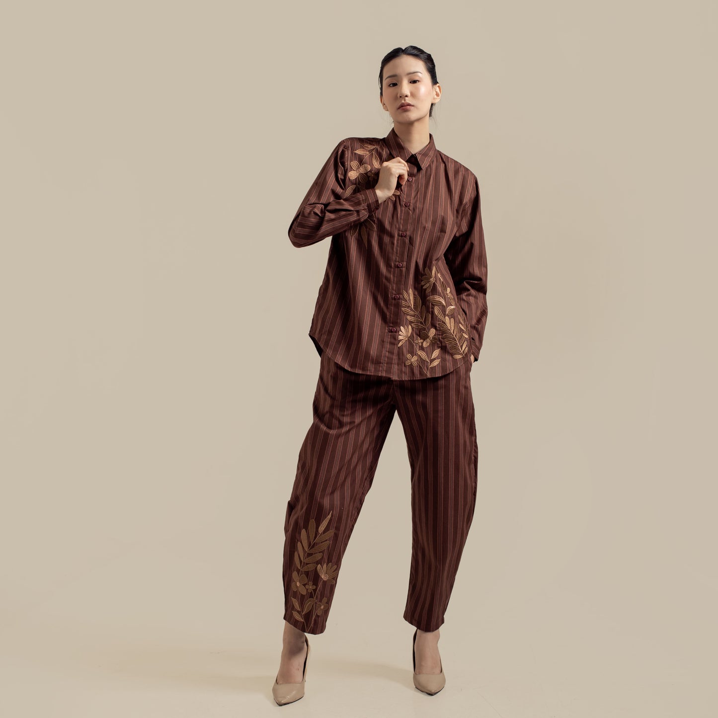 HANNIYA STRIPE BROWN