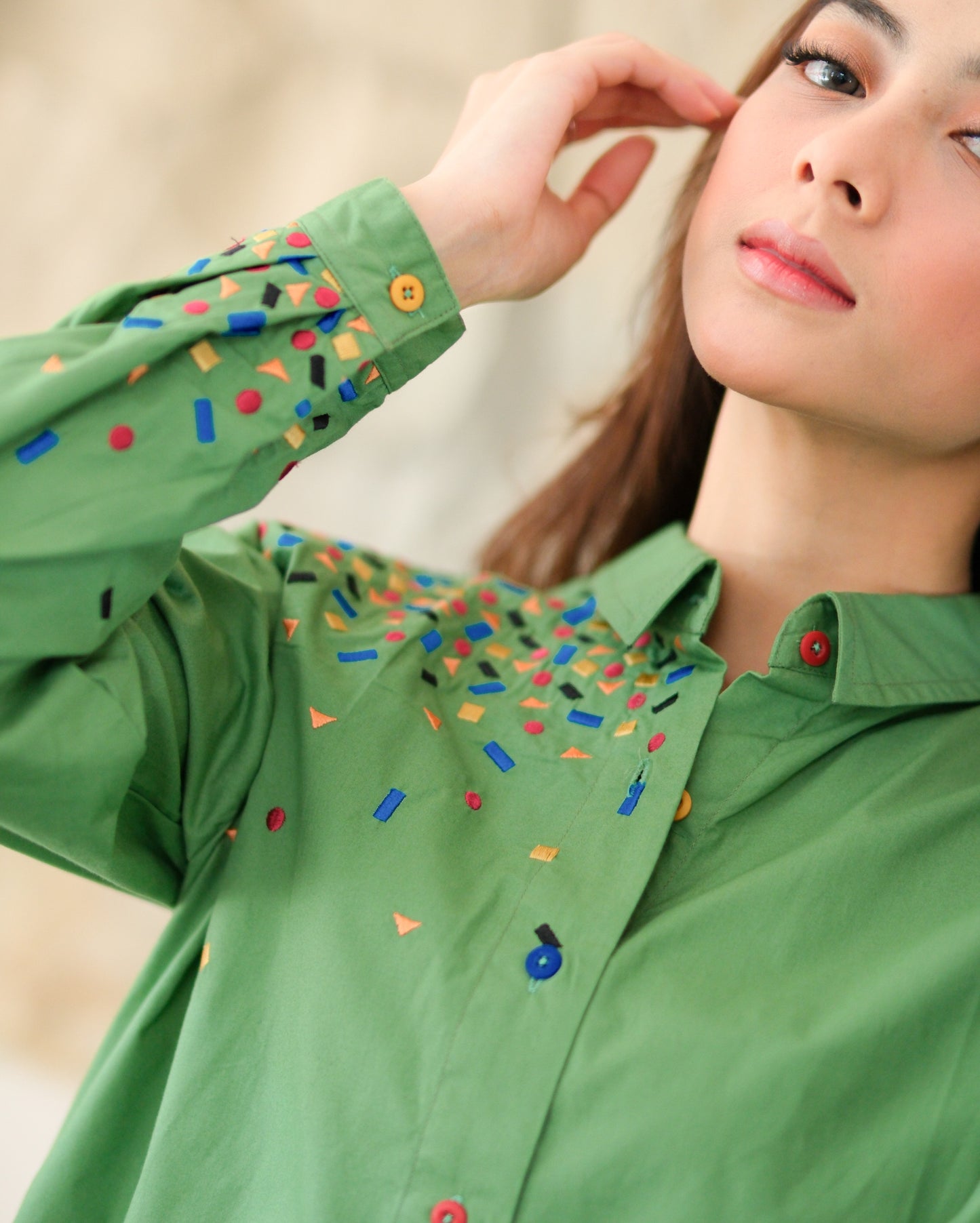 Mille Embro Top Bright Colors