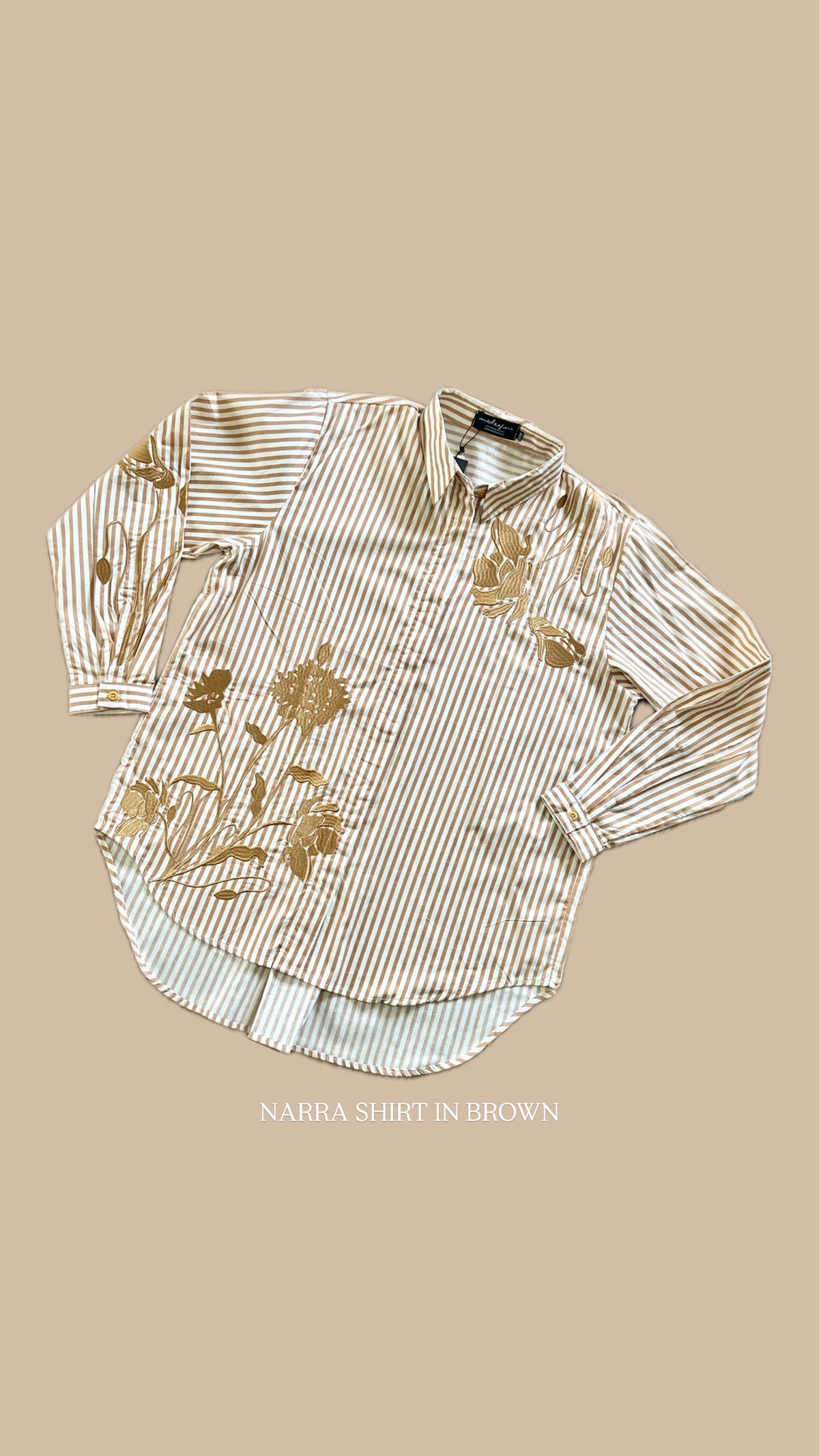 Narra Stripe Nude Brown