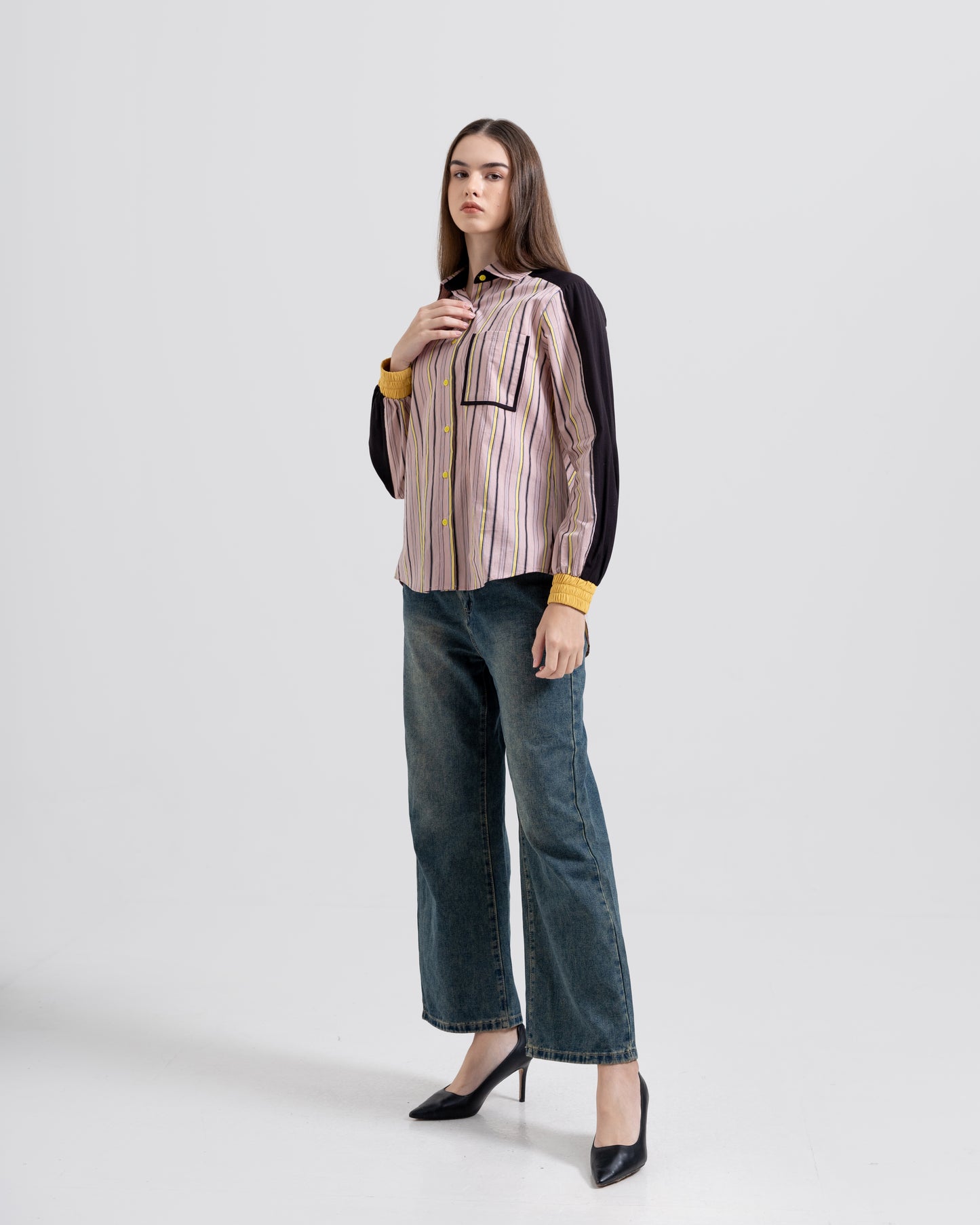 Bonnie Shirt in Pink-Black