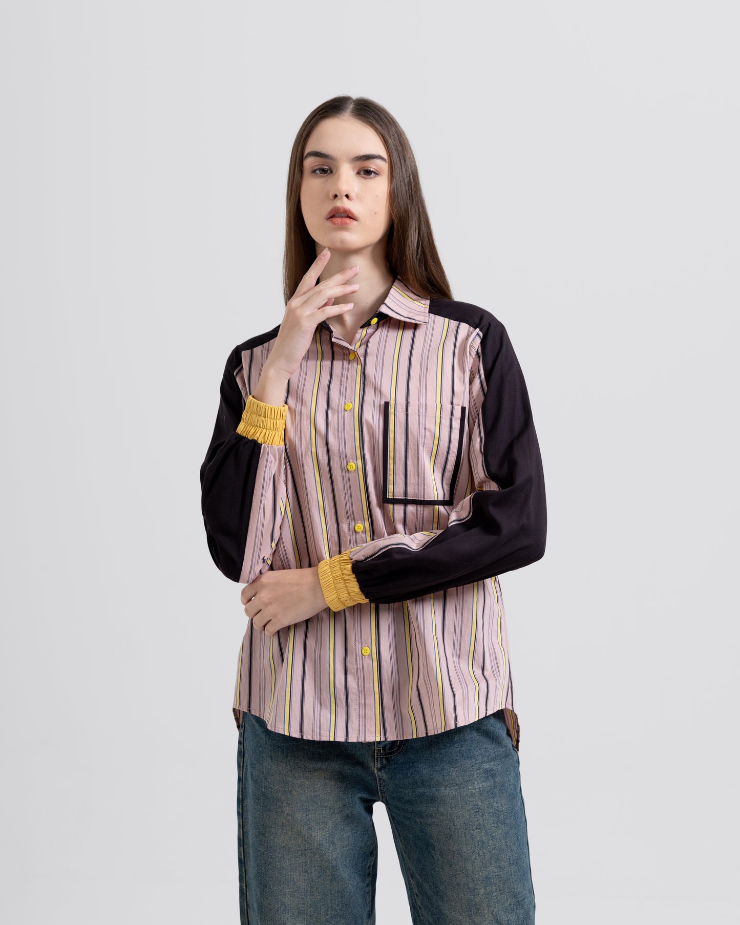 Bonnie Shirt in Pink-Black