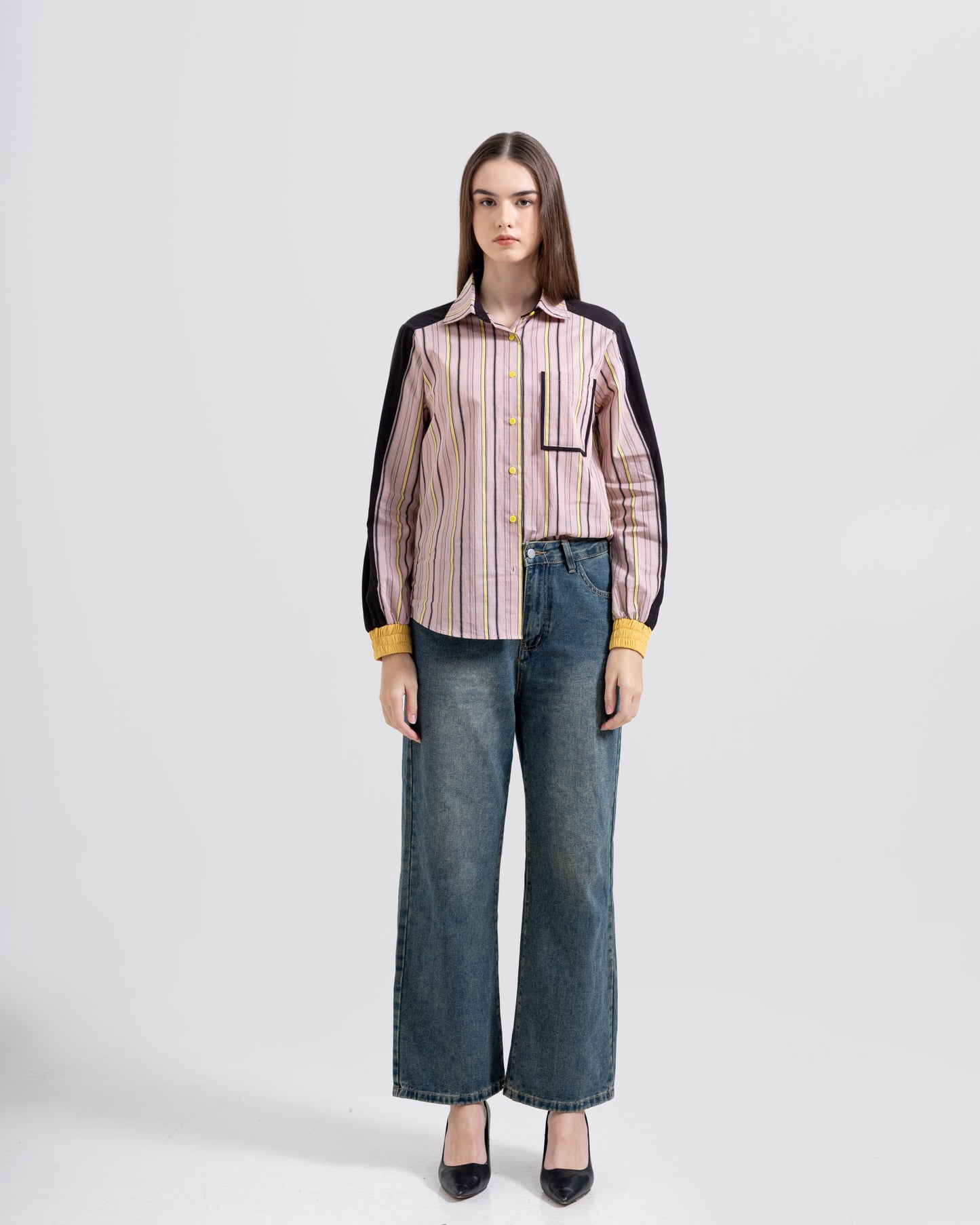 Bonnie Shirt in Pink-Black