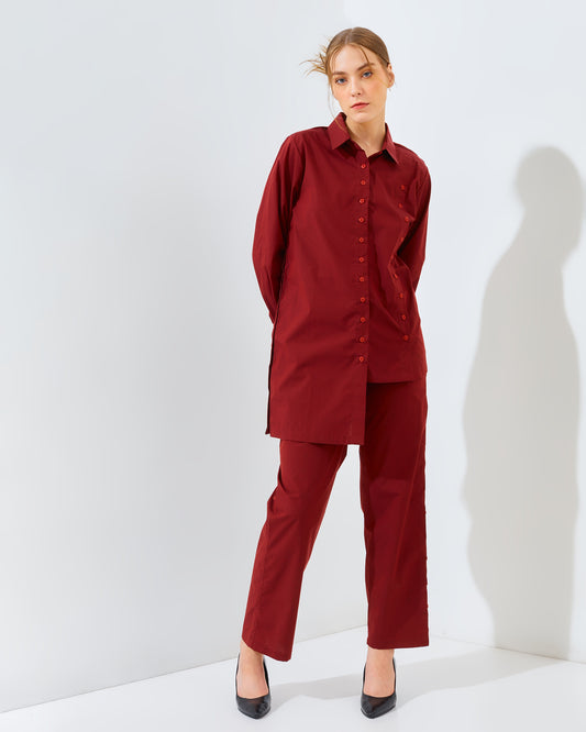 Button Set Maroon