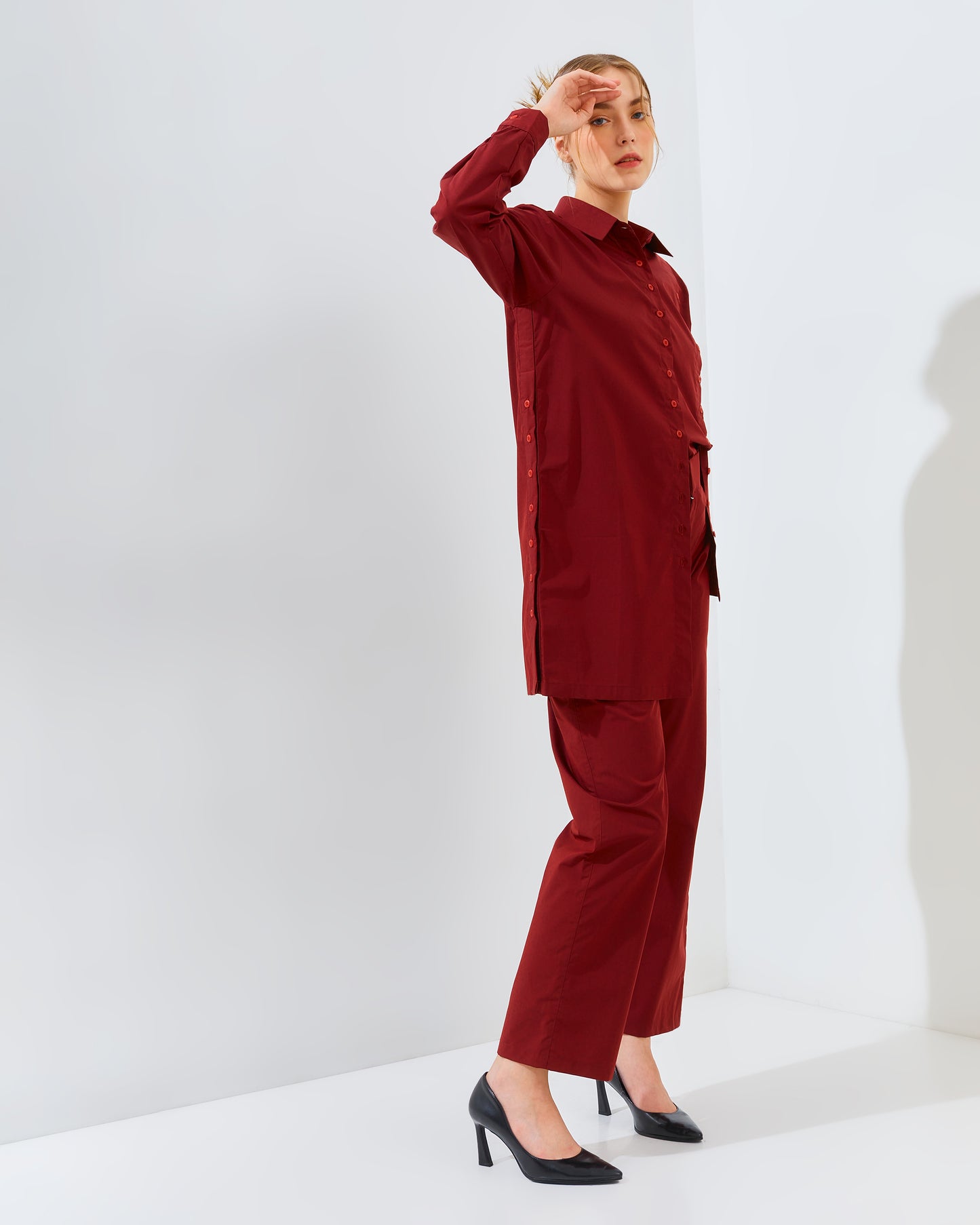 Button Set Maroon
