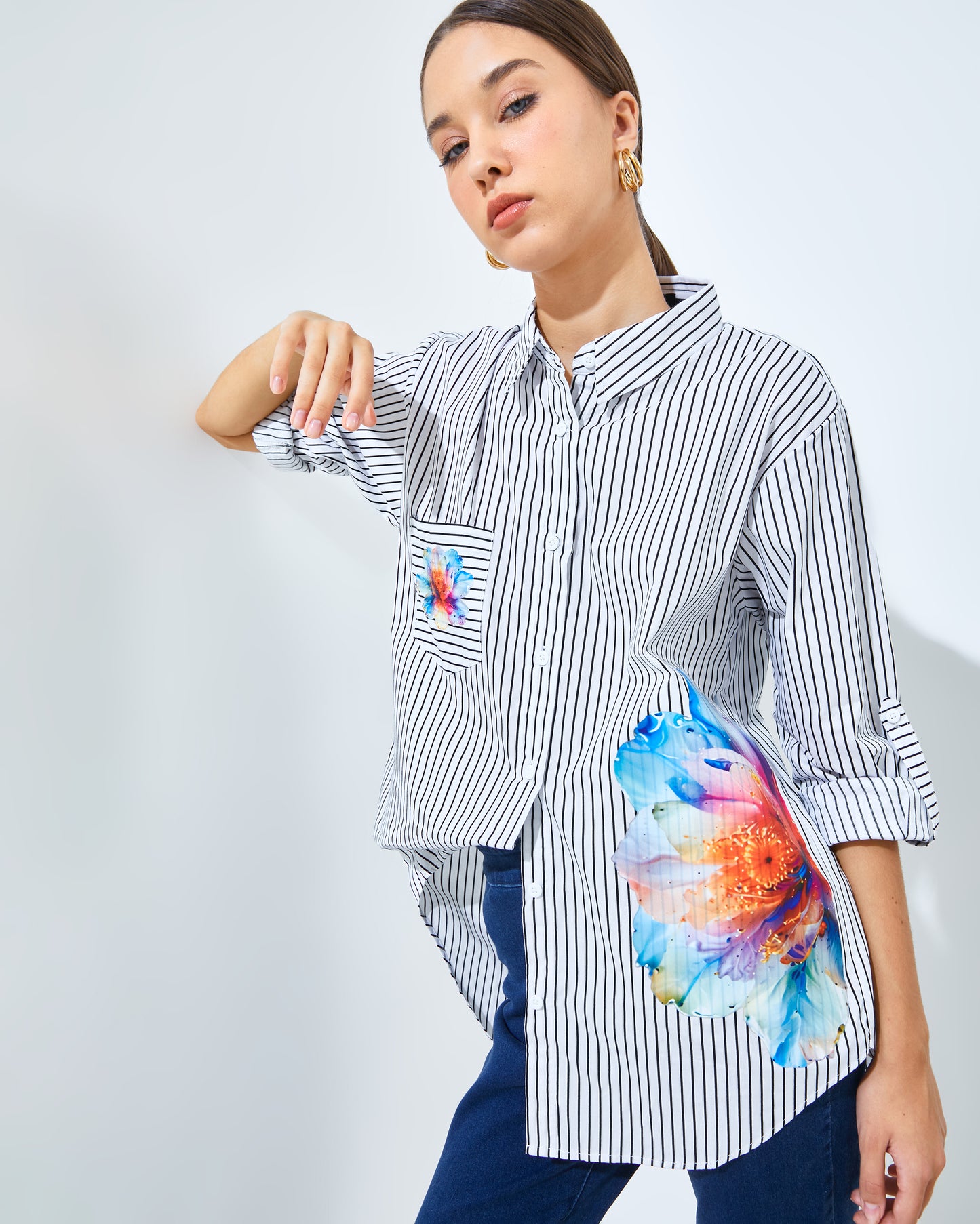 Lucilla Shirt White-Black