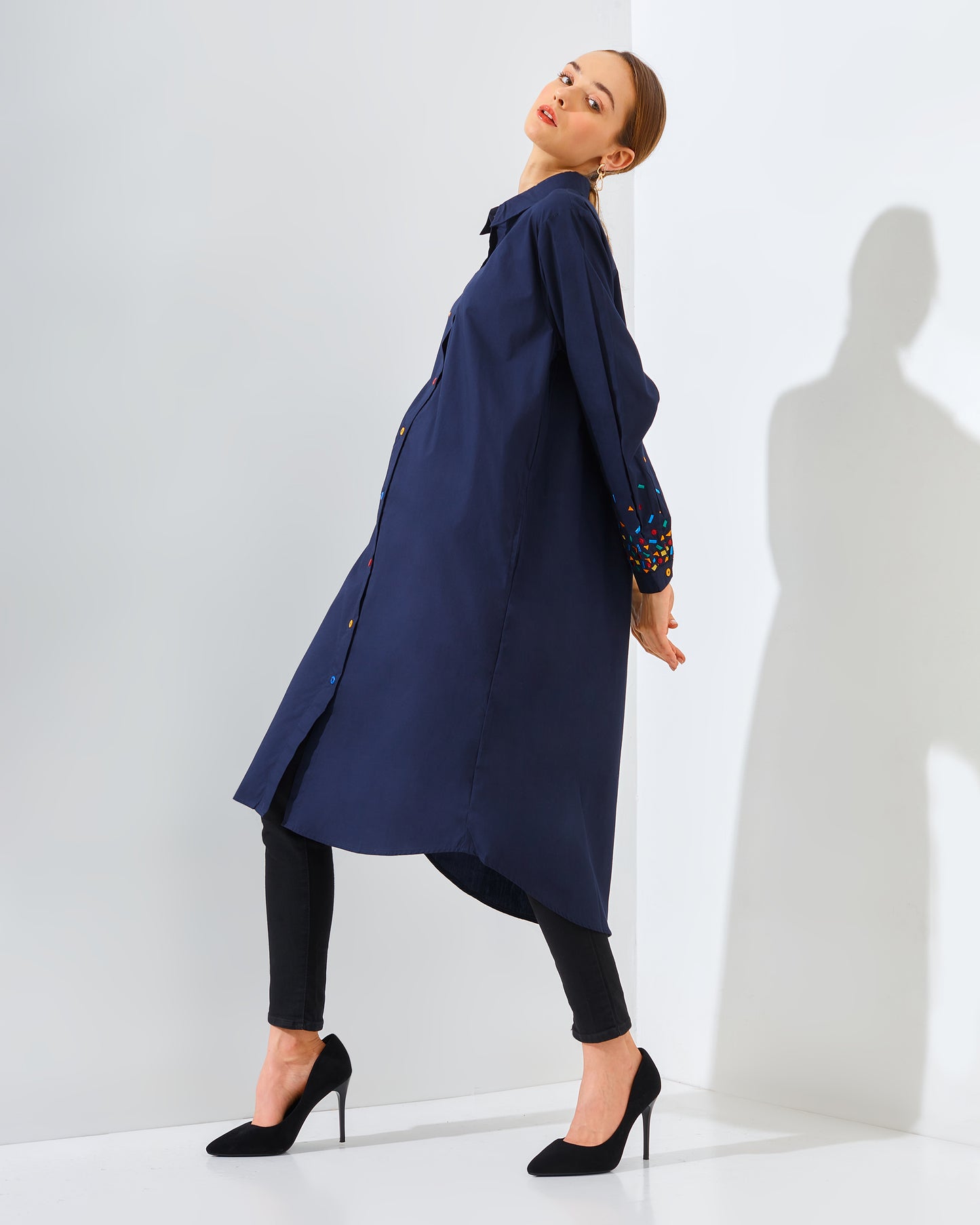 Mille Embro Tunic Navy