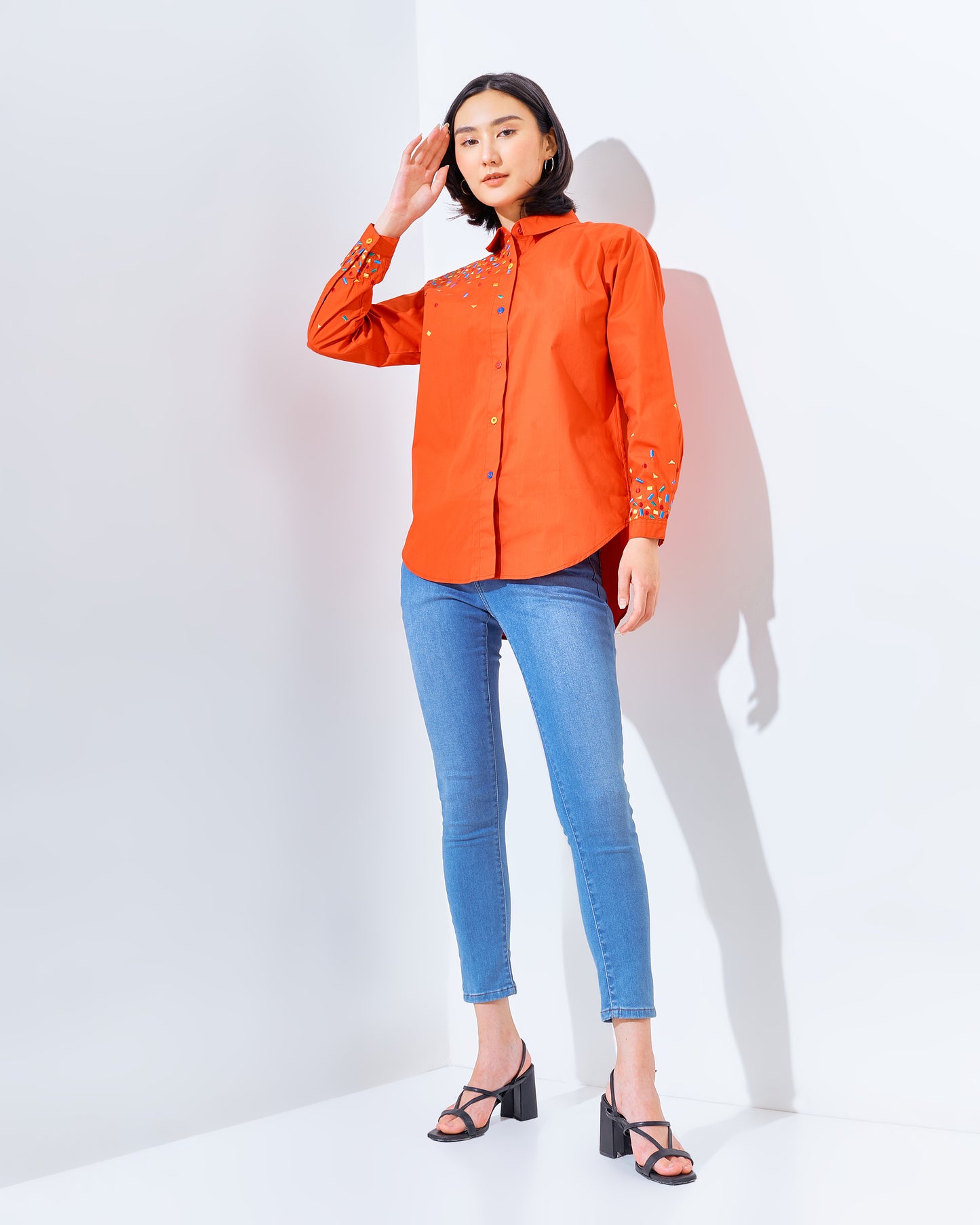 Mille Embro Top Orange