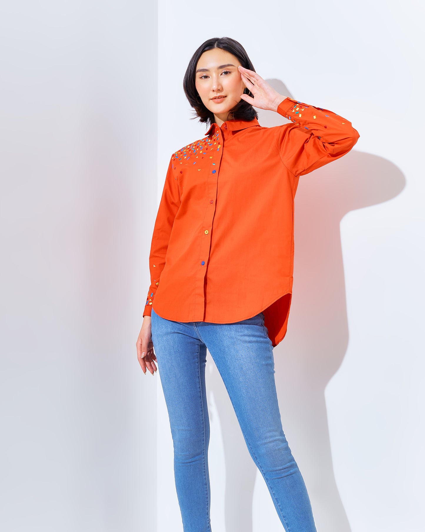 Mille Embro Top Orange