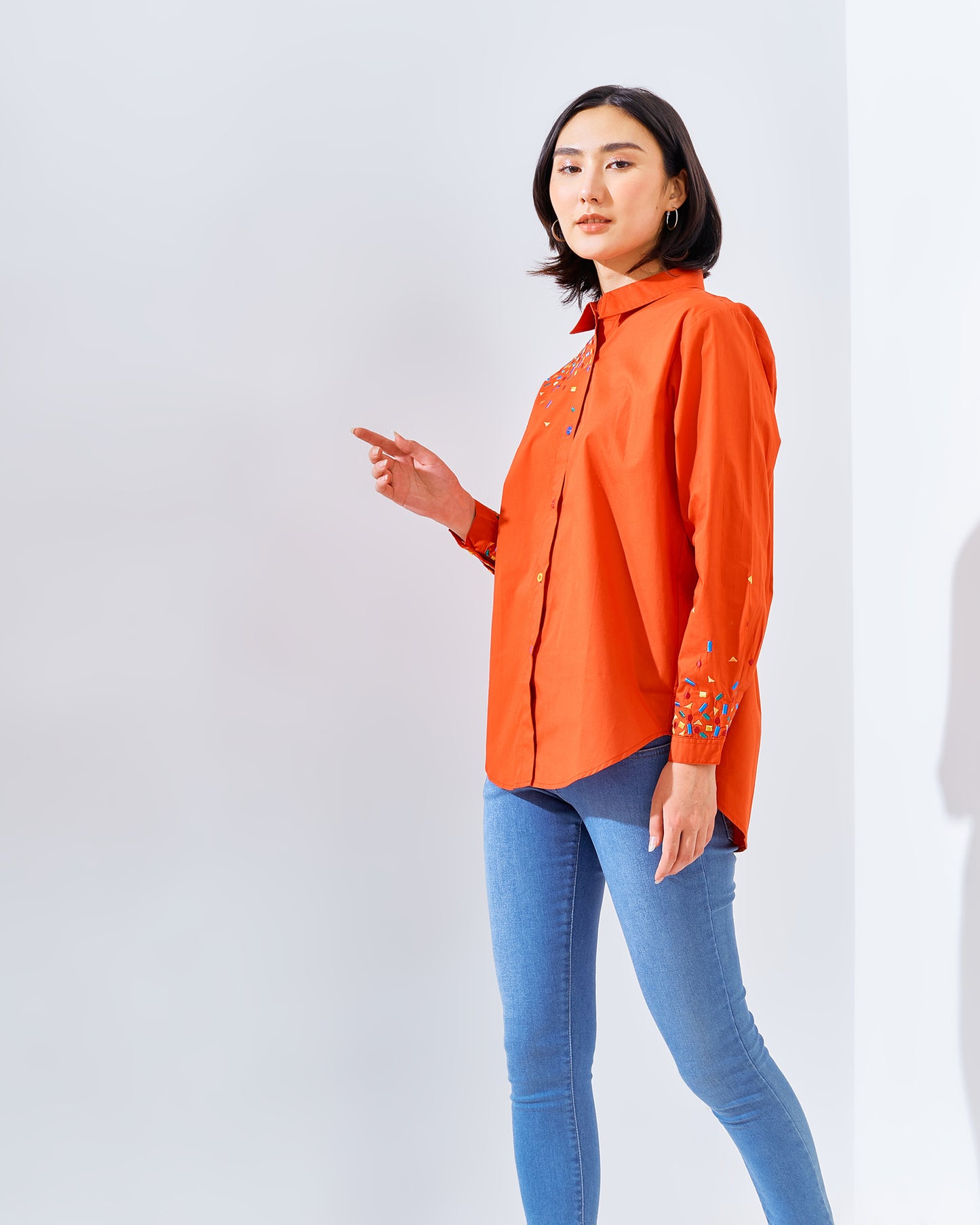 Mille Embro Top Orange