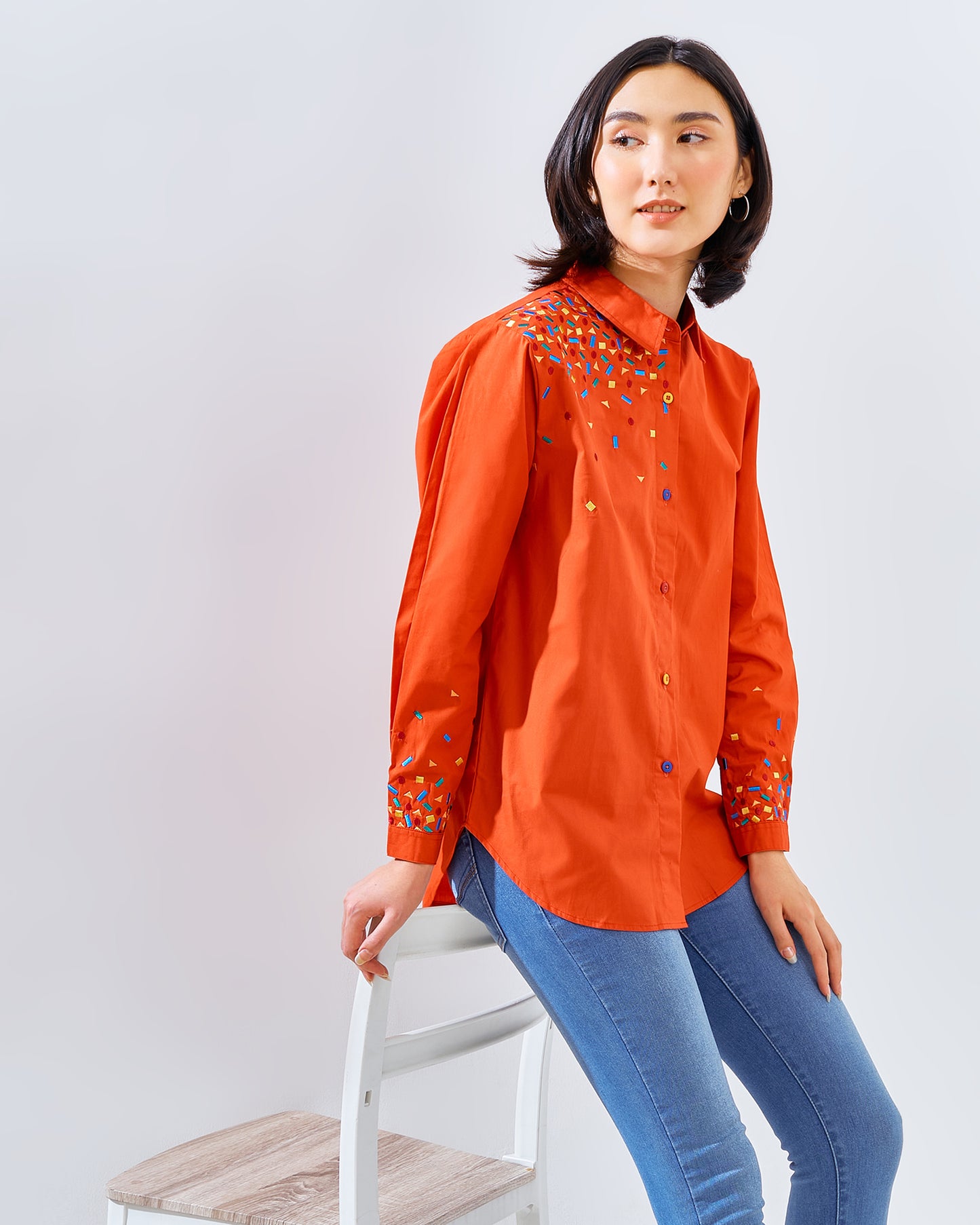 Mille Embro Top Orange