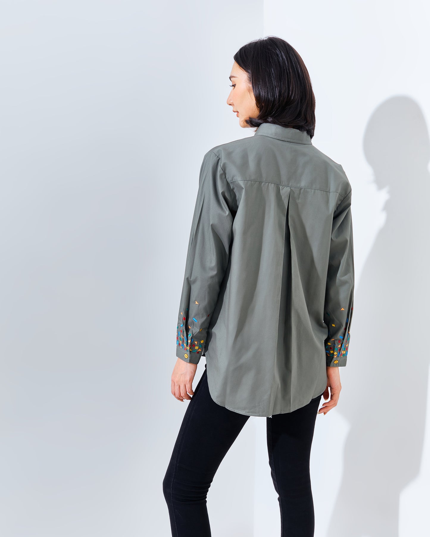 Mille Embro Top Grey