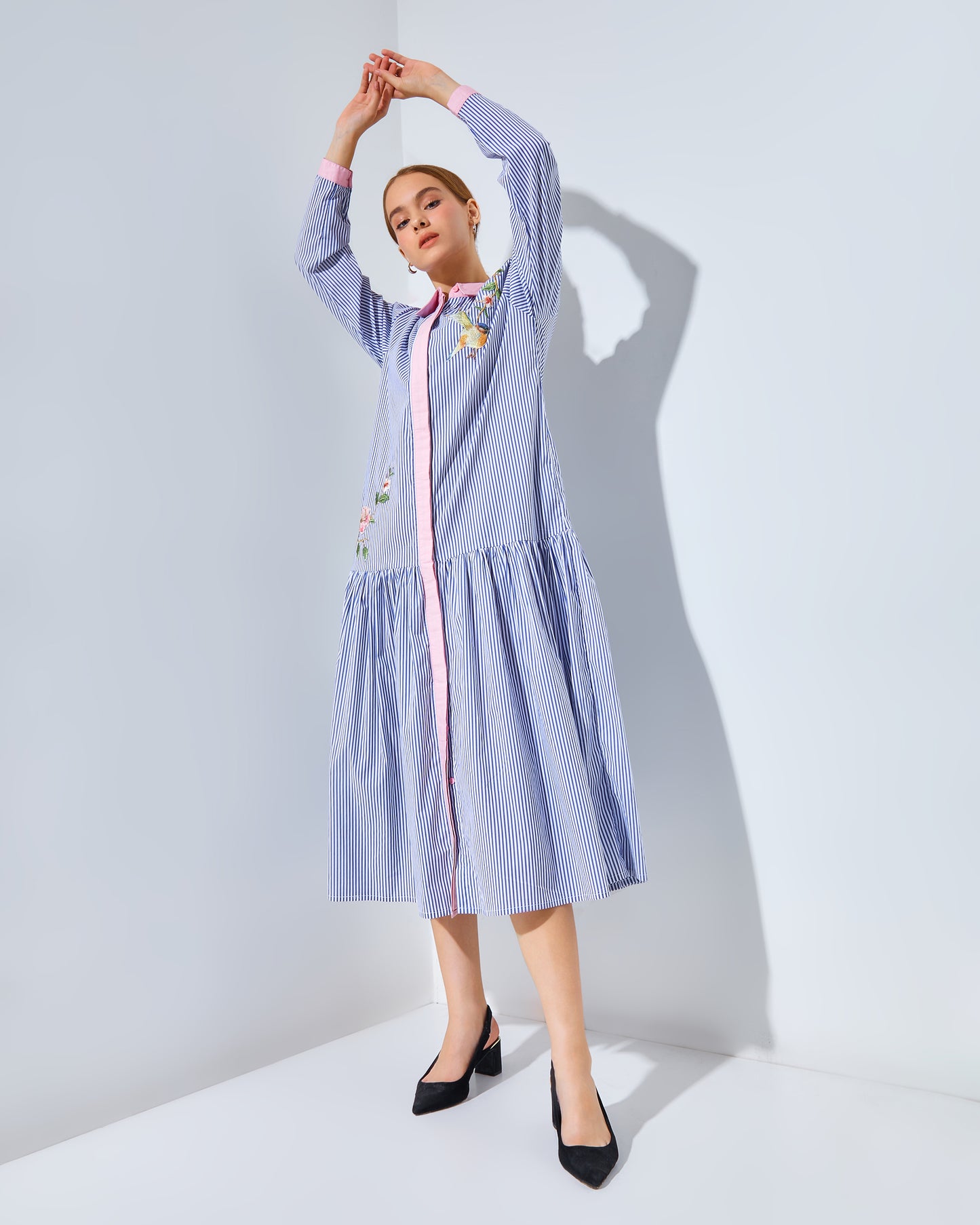 Rachella Dress Striped Blue