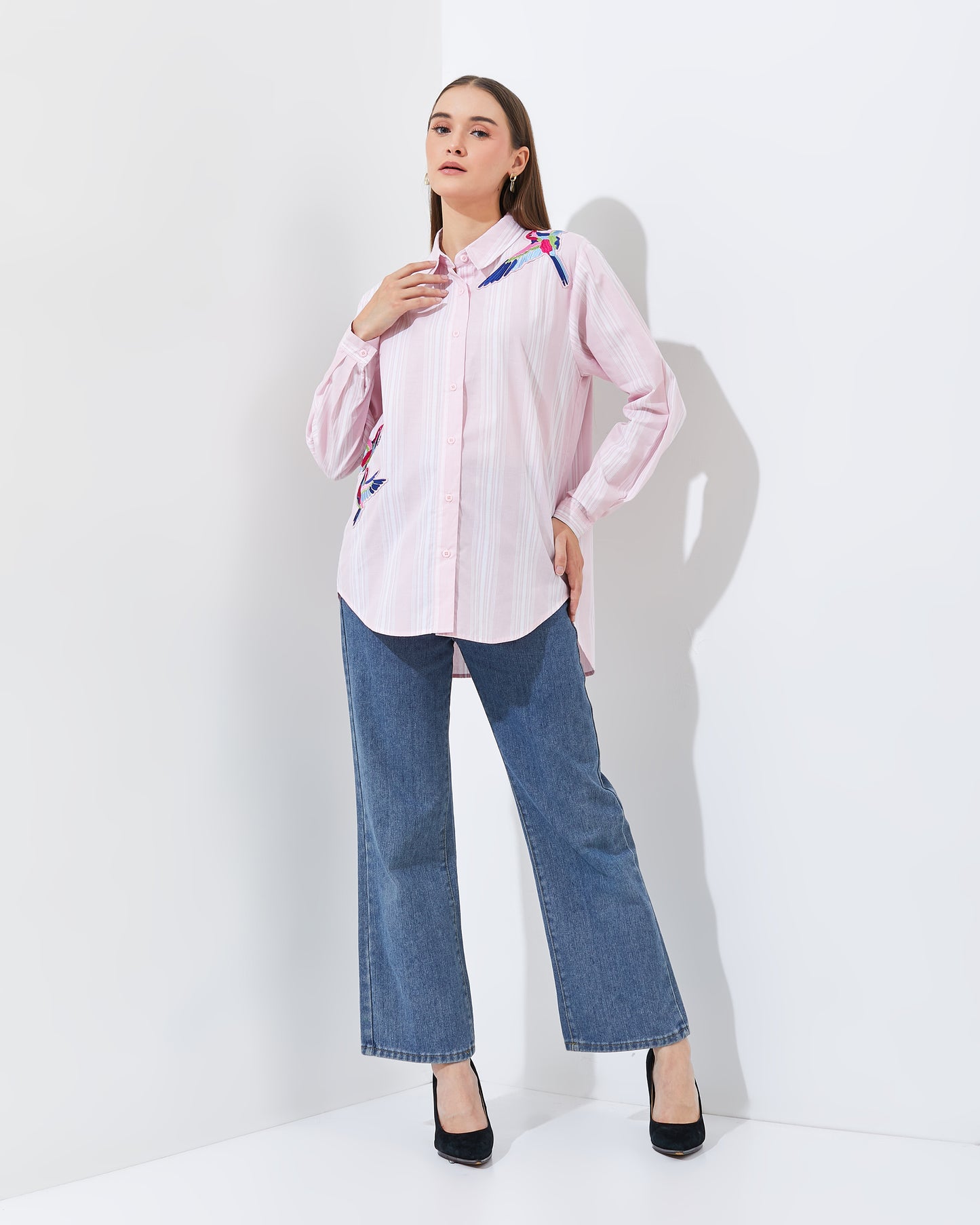 HURI STRIPE PINK SHIRT