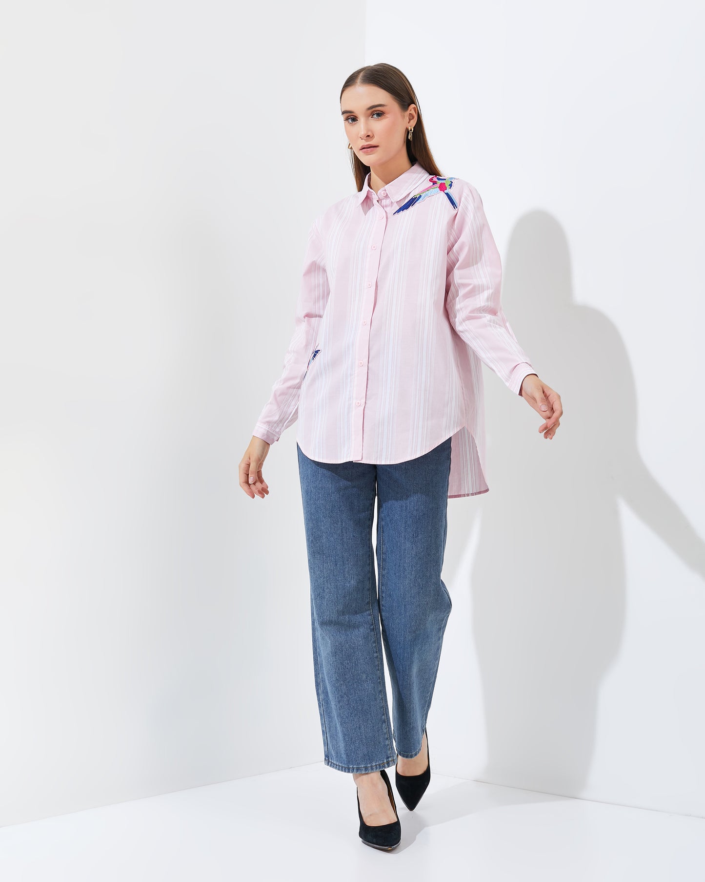 HURI STRIPE PINK SHIRT