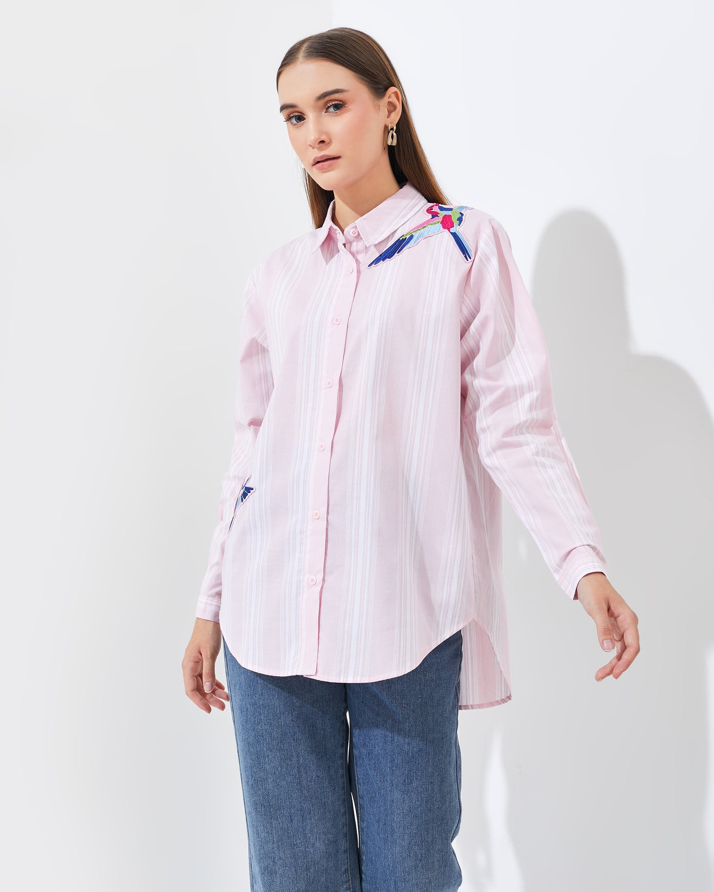 HURI STRIPE PINK SHIRT