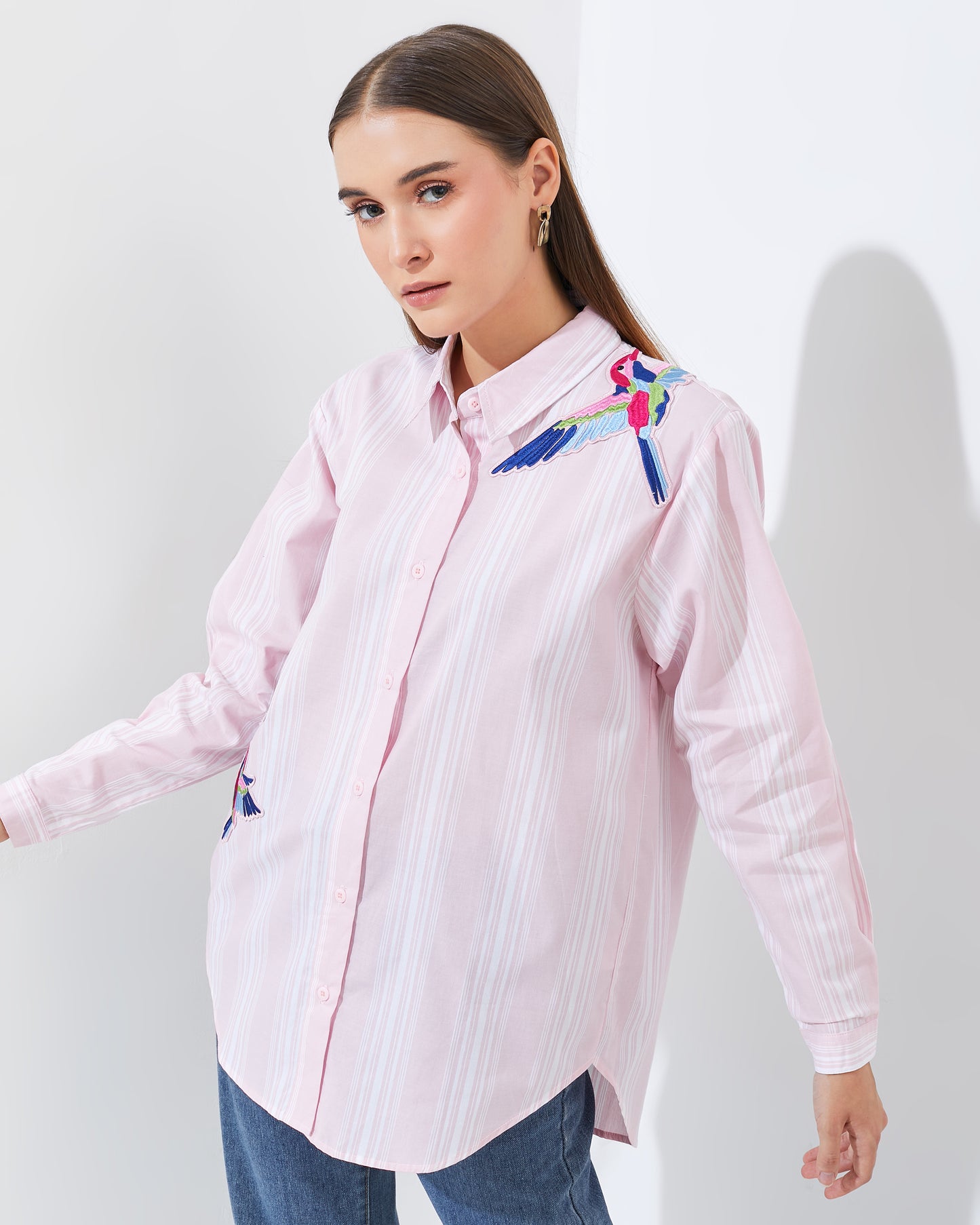 HURI STRIPE PINK SHIRT