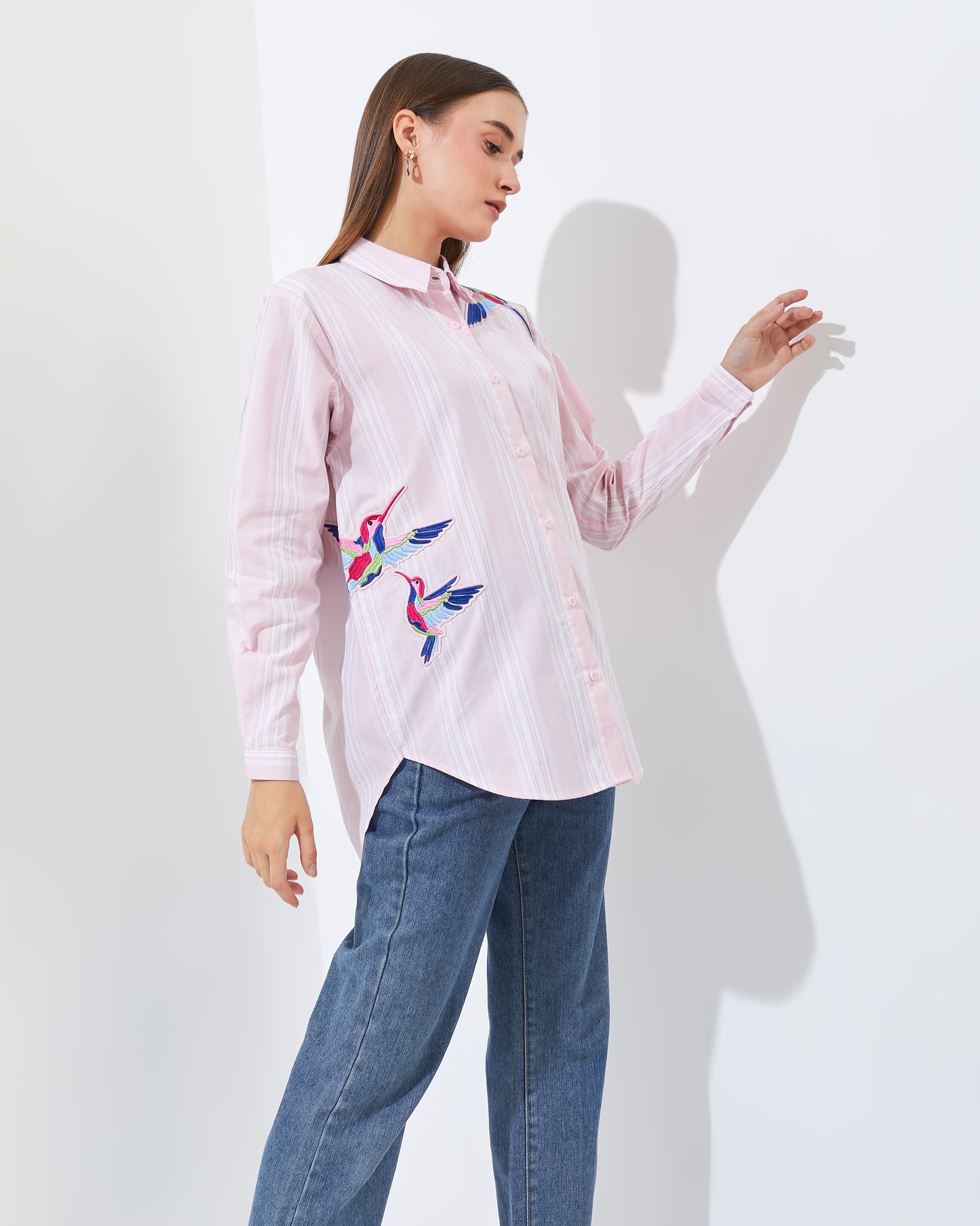 HURI STRIPE PINK SHIRT