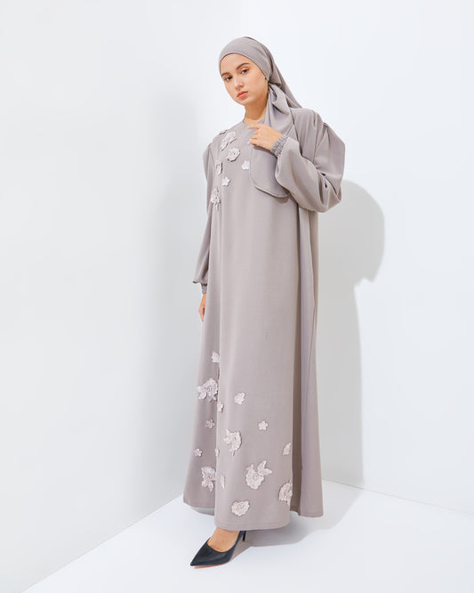 RADDIYA DRESS RAYYA BROWN (PRE-ORDER)