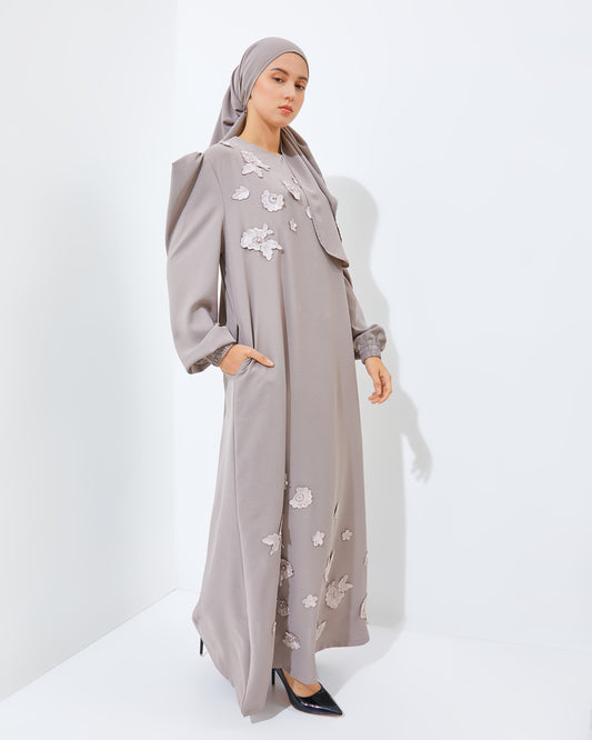 RADDIYA DRESS RAYYA BROWN (PRE-ORDER)