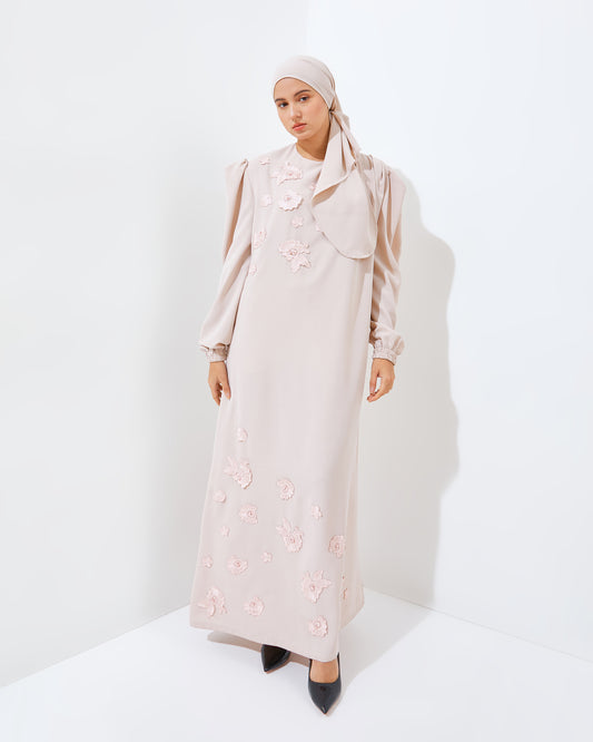 RADDIYA DRESS RAYYA CREAM (PRE-ORDER)