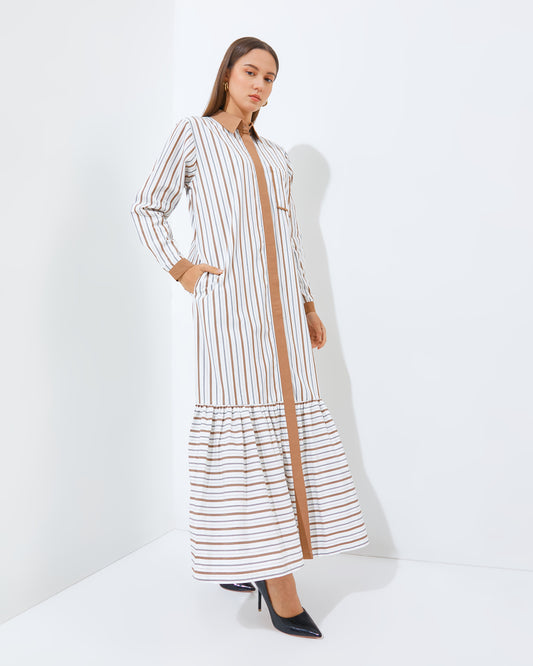 DRESS  BONNIE IN BROWN (PRE-ORDER)