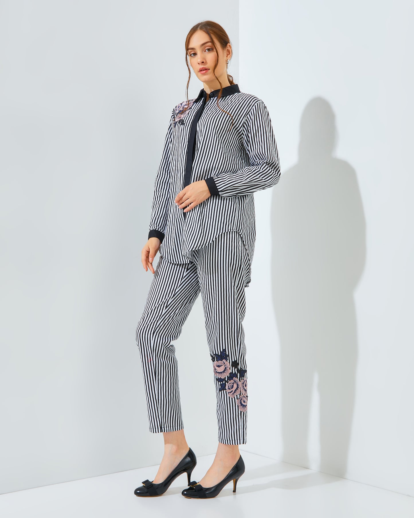 Rachella Rose Stripes Black Set