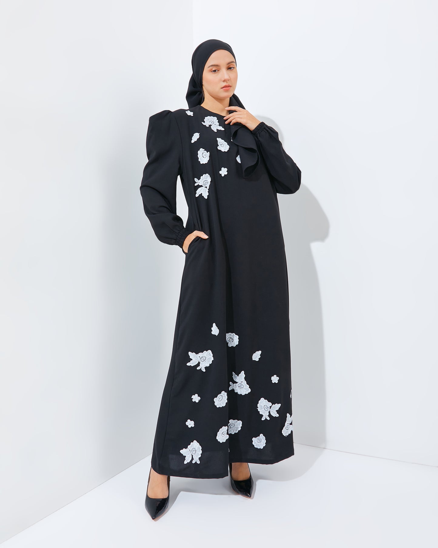 RADDIYA DRESS RAYYA BLACK (PRE-ORDER)