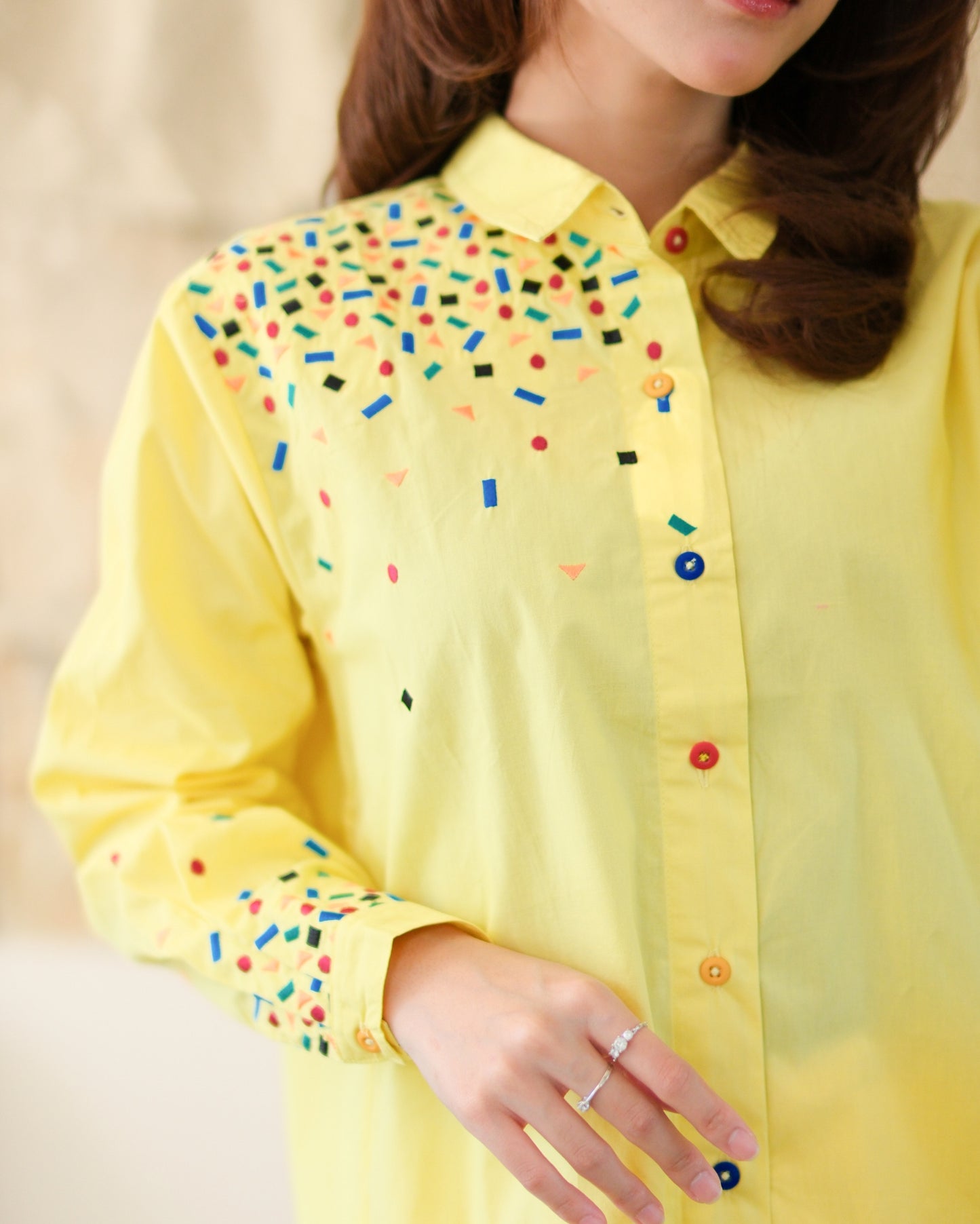 Mille Embro Top Bright Colors