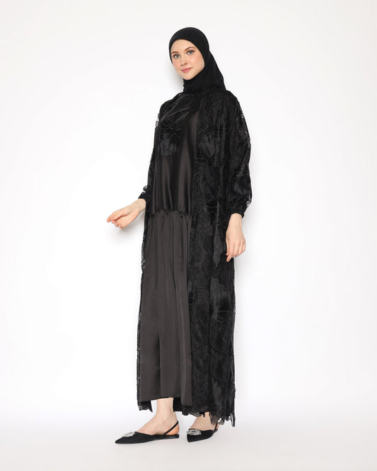 Omeera Women Matching Set Black