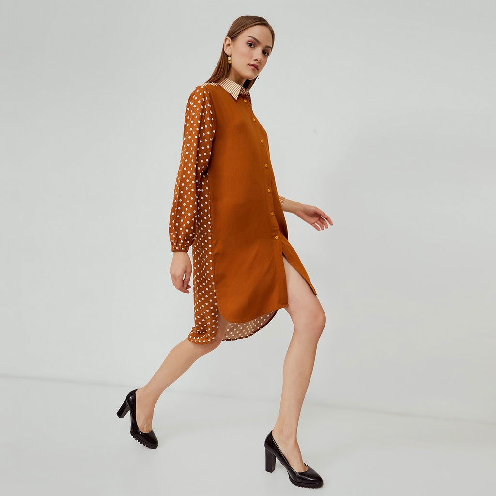 Bechara Shirt Dress Mustard