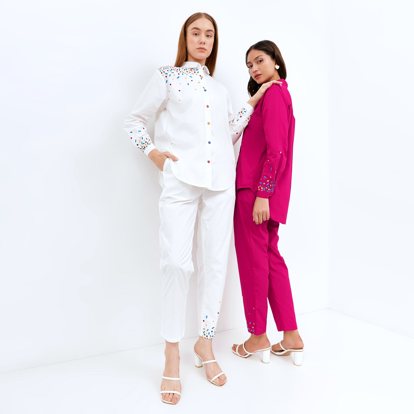 Mille Embro Matching set Broken White