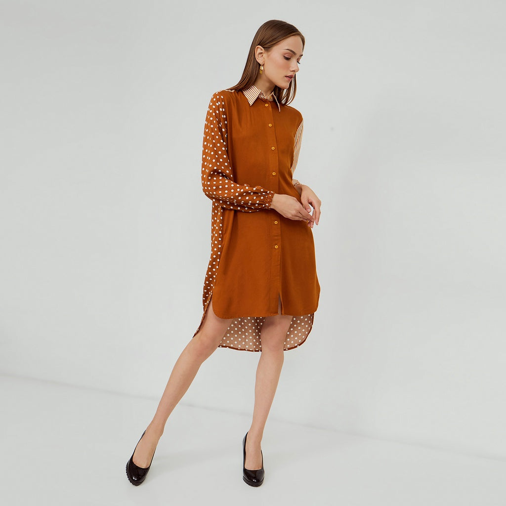 Bechara Shirt Dress Mustard